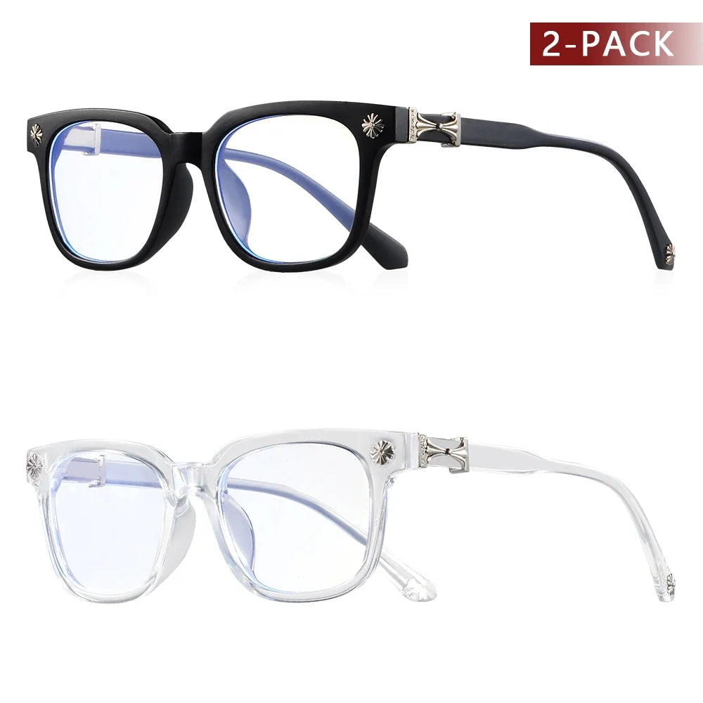 Anti Blue Light Glasses For Men And Women Black & Transparent Frame
